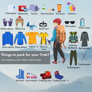 Items required hotsell for trekking